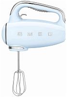Миксер ручной электрический SMEG HMF01PBEU / мощность 250 Вт / 9 скоростей вращения / пастельный голубой