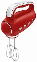 Миксер ручной электрический SMEG HMF01RDEU / мощность 250 Вт / 9 скоростей вращения / красный