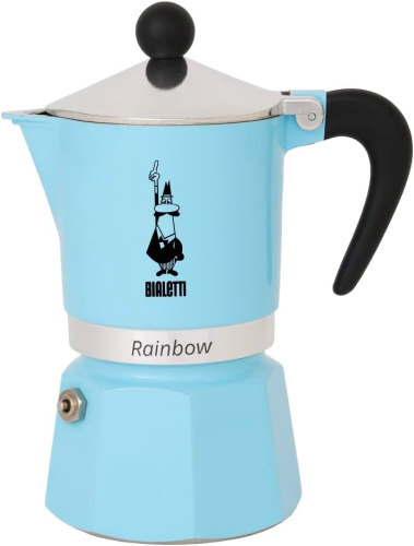Гейзерная кофеварка Bialetti Rainbow (1 чашека) 5041 голубая